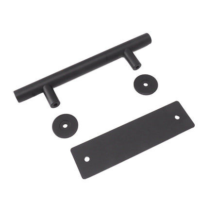 Sliding Barn Door Handle Black Carbon Steel Barn Door Handle for Cabinets Wardrobes V1294-YM0521-3114230037811