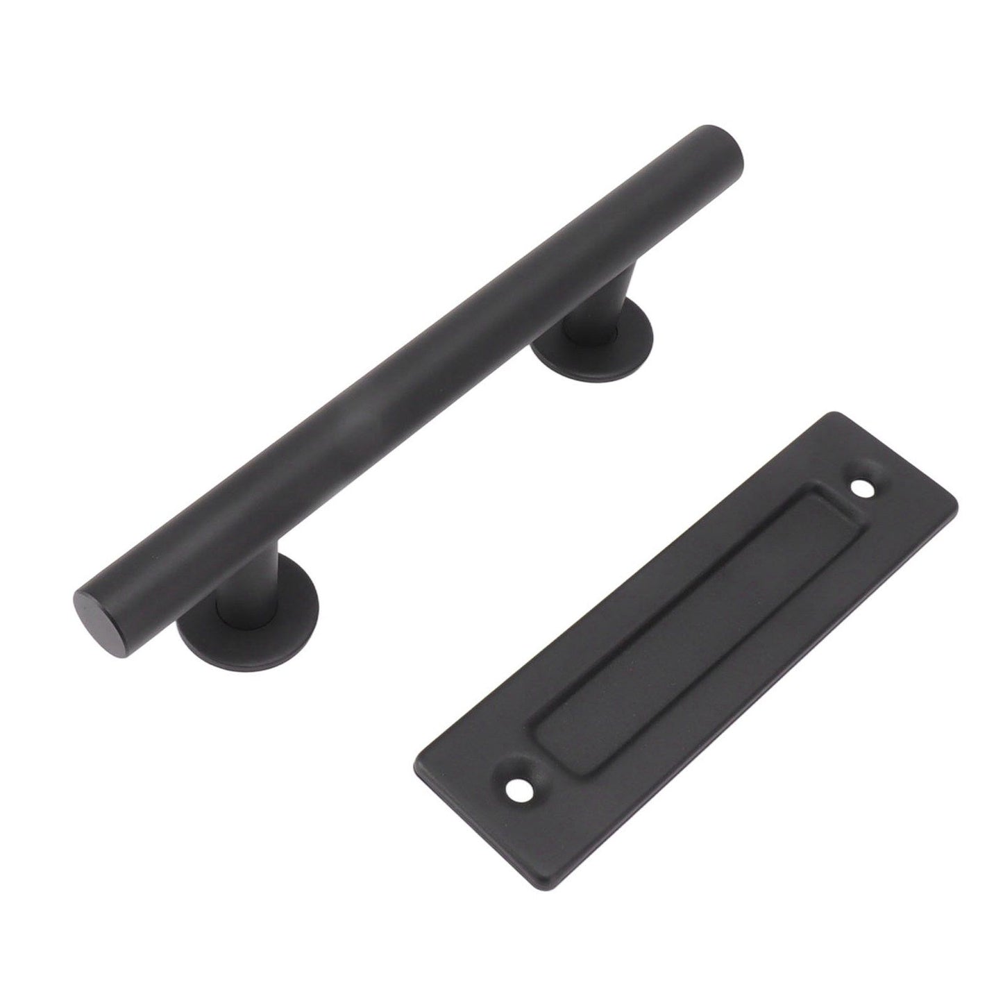 Sliding Barn Door Handle Black Carbon Steel Barn Door Handle for Cabinets Wardrobes V1294-YM0521-3114230037811