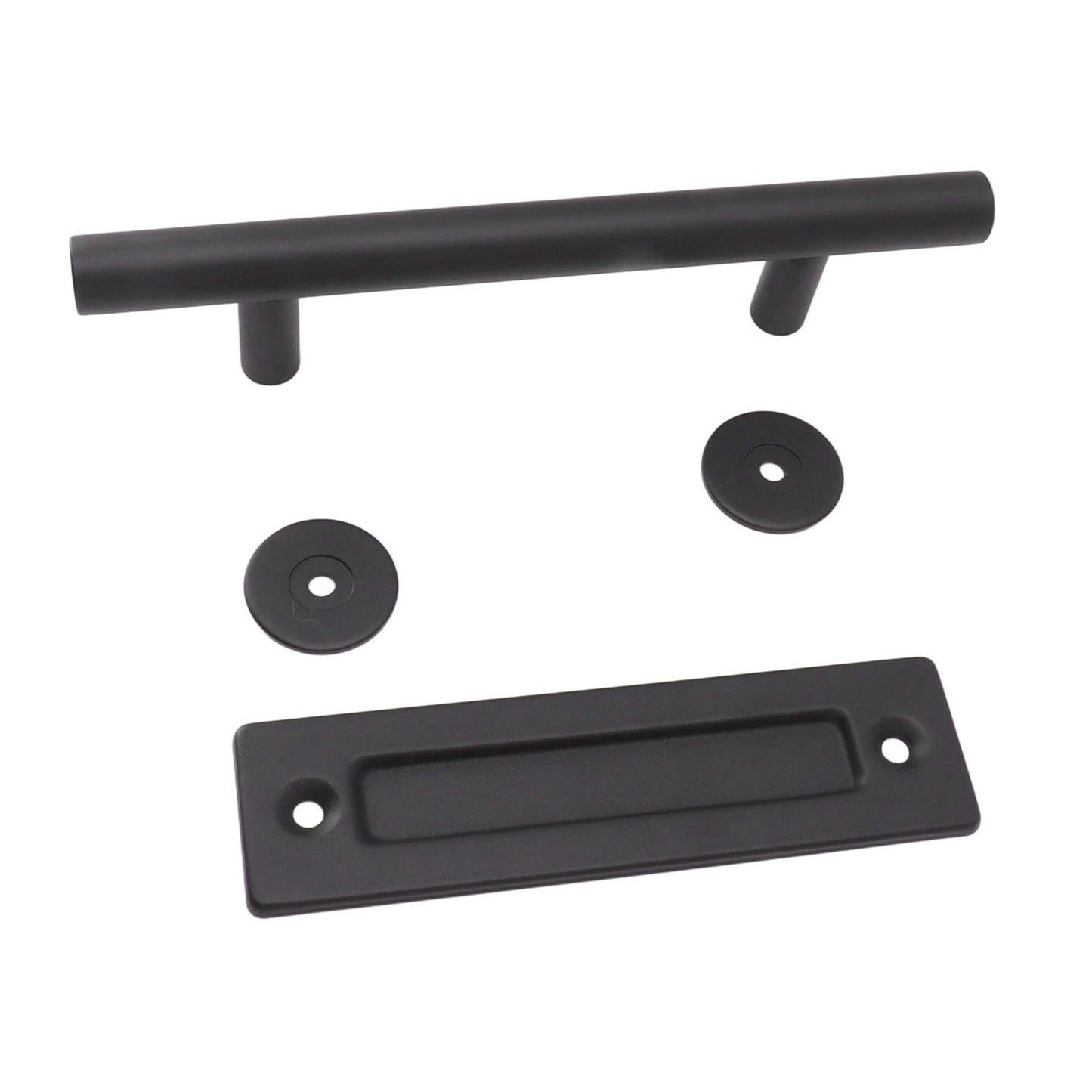 Sliding Barn Door Handle Black Carbon Steel Barn Door Handle for Cabinets Wardrobes V1294-YM0521-3114230037811
