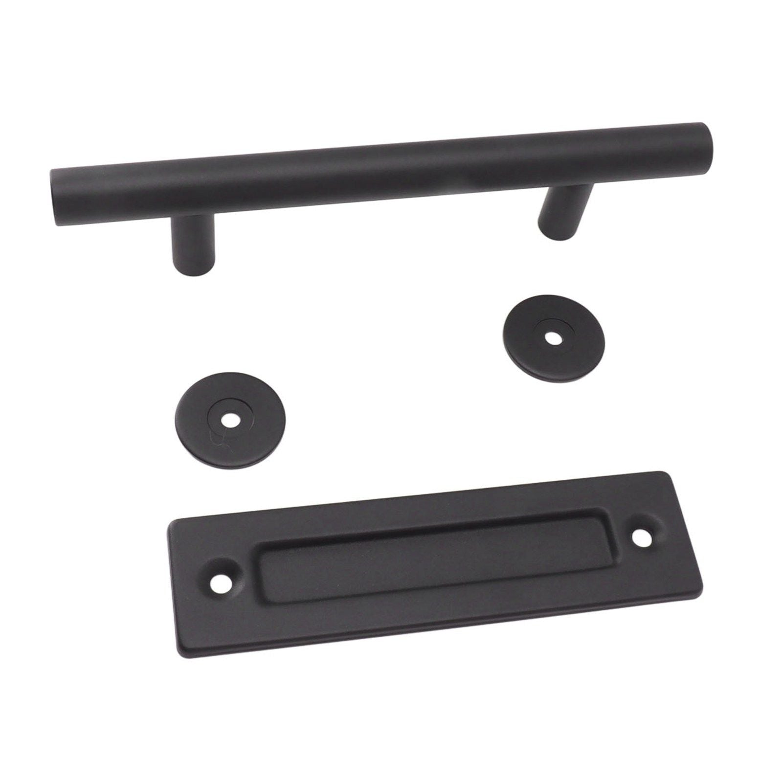 Sliding Barn Door Handle Black Carbon Steel Barn Door Handle for Cabinets Wardrobes V1294-YM0521-3114230037811