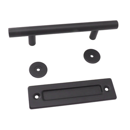 Sliding Barn Door Handle Black Carbon Steel Barn Door Handle for Cabinets Wardrobes V1294-YM0521-3114230037811