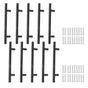 10PCS Cabinet Door T Handle Stainless Steel Modern Wardrobe Drawer Pull Handle for Bedroom Living Room Black V1294-YM0521-3114230038511