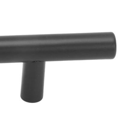10PCS Cabinet Door T Handle Stainless Steel Modern Wardrobe Drawer Pull Handle for Bedroom Living Room Black V1294-YM0521-3114230038511