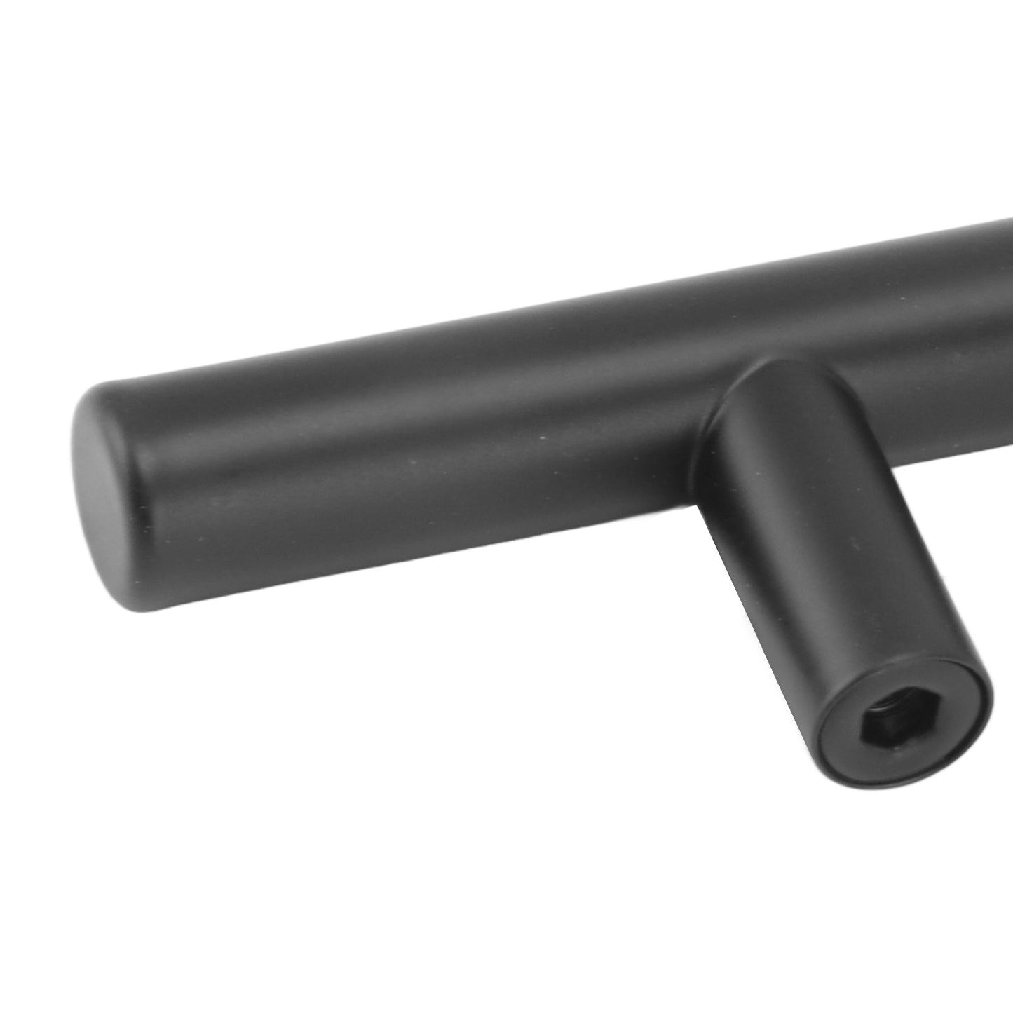 10PCS Cabinet Door T Handle Stainless Steel Modern Wardrobe Drawer Pull Handle for Bedroom Living Room Black V1294-YM0521-3114230038511