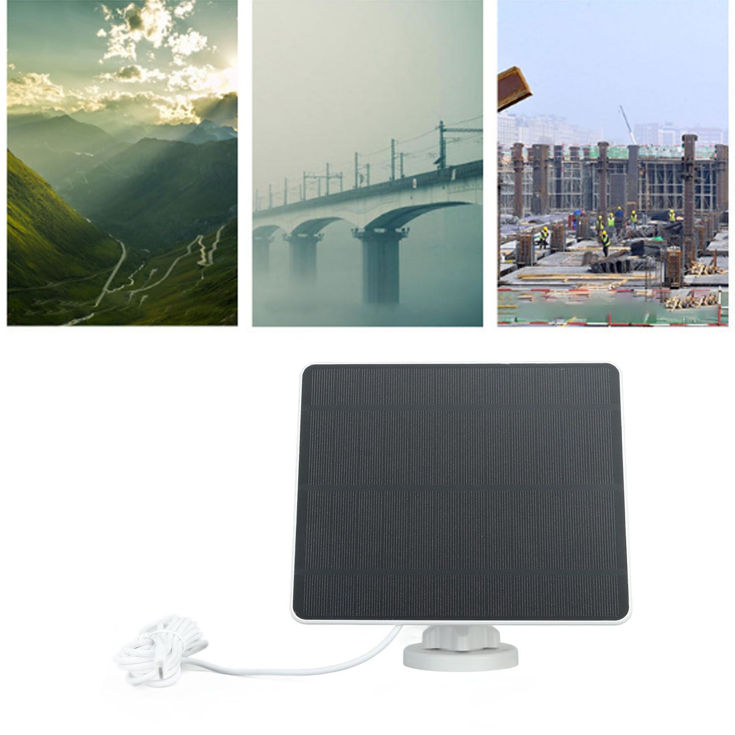 5W Solar Panel for Camera Waterproof High Efficiency Monocrystalline Silicon Outdoor Camera Solar Powered V1294-YM0521-3114230041011