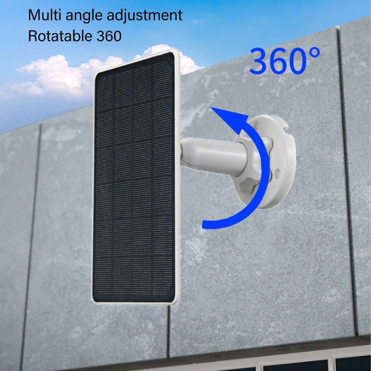5W Solar Panel for Camera Waterproof High Efficiency Monocrystalline Silicon Outdoor Camera Solar Powered V1294-YM0521-3114230041011