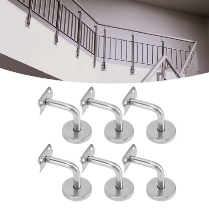 6 Pcs Wall Handrail Bracket 304 Stainless Steel Strong Bearing Stair Railing Support V1294-YM0521-3114230042511