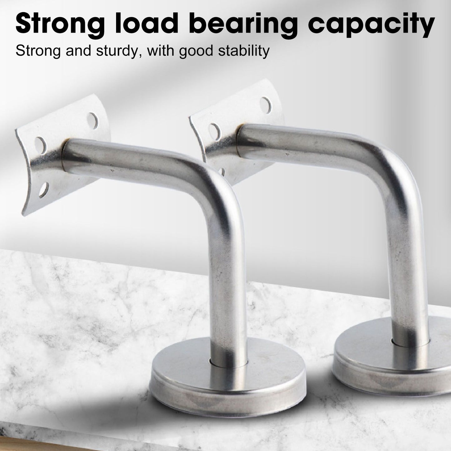 6 Pcs Wall Handrail Bracket 304 Stainless Steel Strong Bearing Stair Railing Support V1294-YM0521-3114230042511