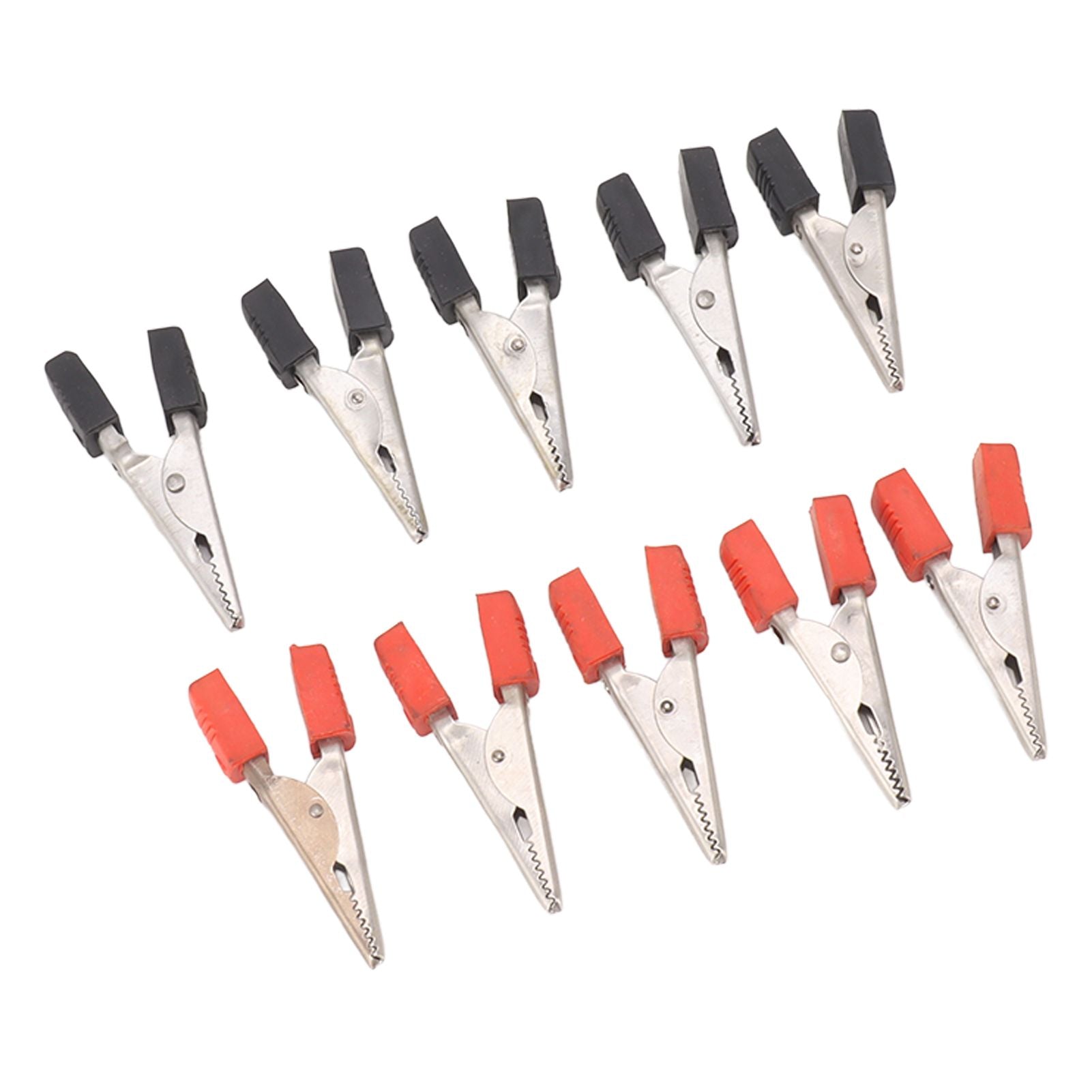 20 Pcs Crocodile Clip Red and Black 1cm Opening Electrical Test Clamp Stainless Steel Battery Cable Clips V1294-YM0521-3114230044211