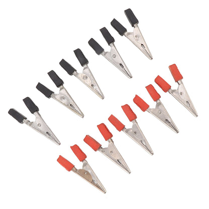 20 Pcs Crocodile Clip Red and Black 1cm Opening Electrical Test Clamp Stainless Steel Battery Cable Clips V1294-YM0521-3114230044211