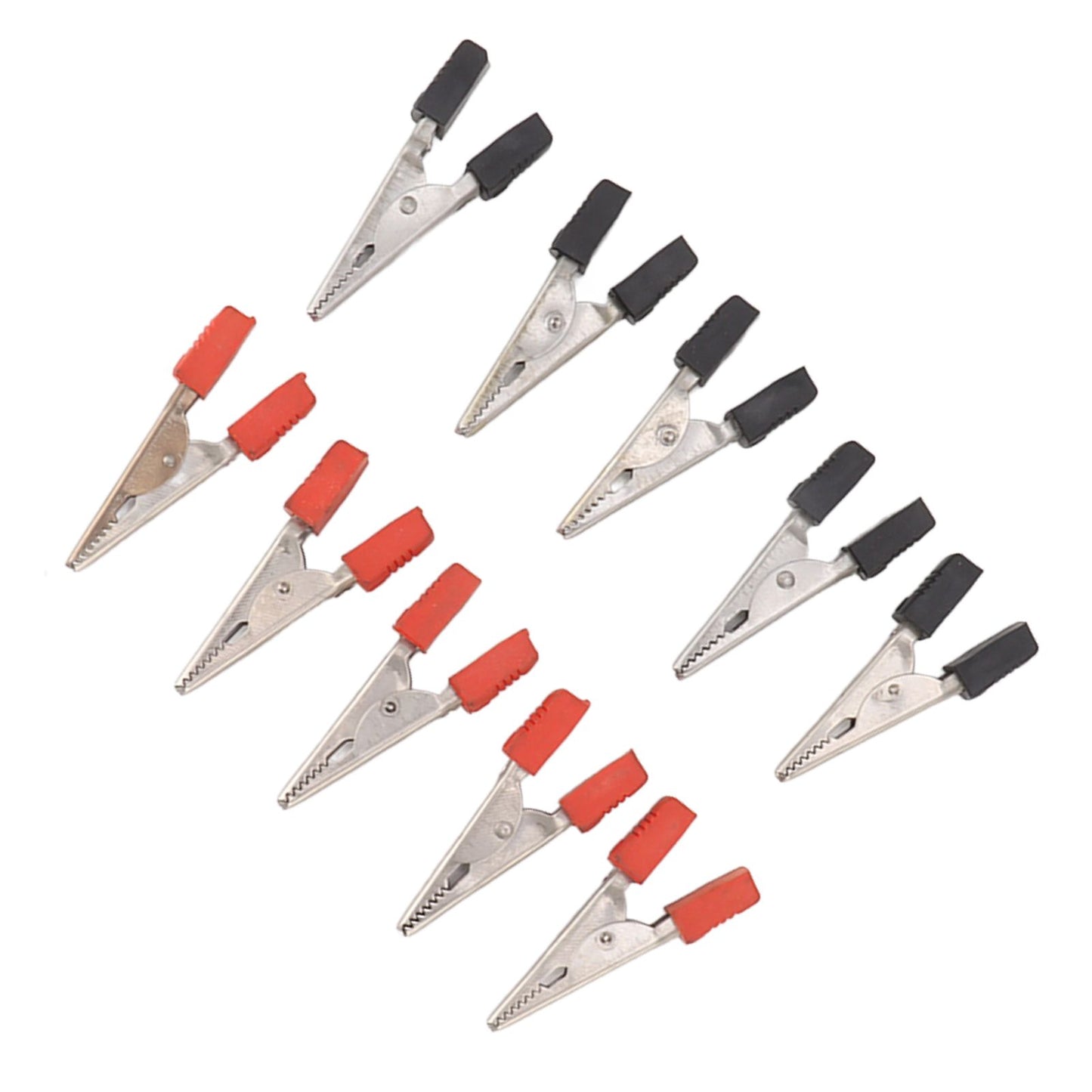 20 Pcs Crocodile Clip Red and Black 1cm Opening Electrical Test Clamp Stainless Steel Battery Cable Clips V1294-YM0521-3114230044211