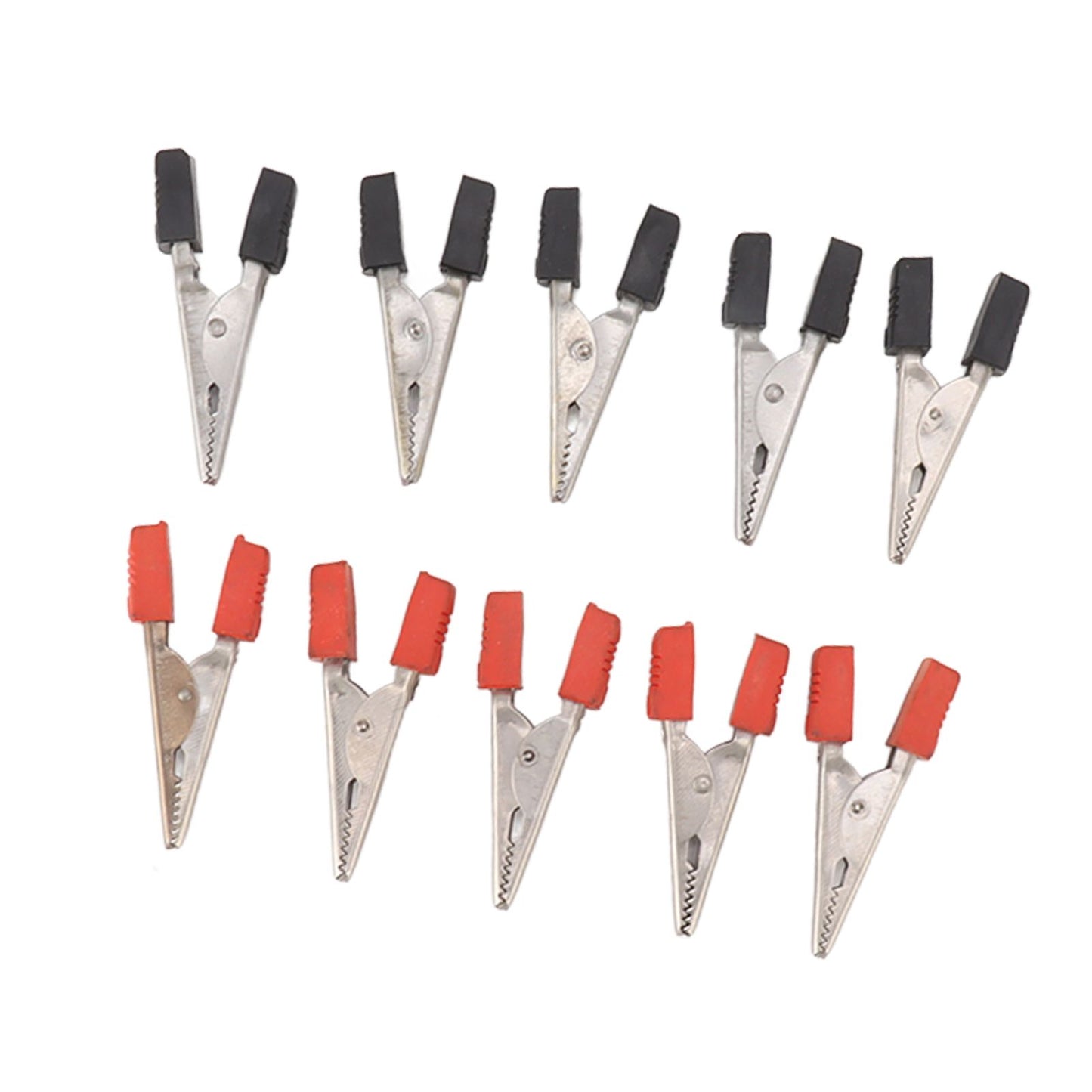 20 Pcs Crocodile Clip Red and Black 1cm Opening Electrical Test Clamp Stainless Steel Battery Cable Clips V1294-YM0521-3114230044211