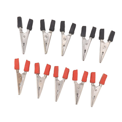 20 Pcs Crocodile Clip Red and Black 1cm Opening Electrical Test Clamp Stainless Steel Battery Cable Clips V1294-YM0521-3114230044211