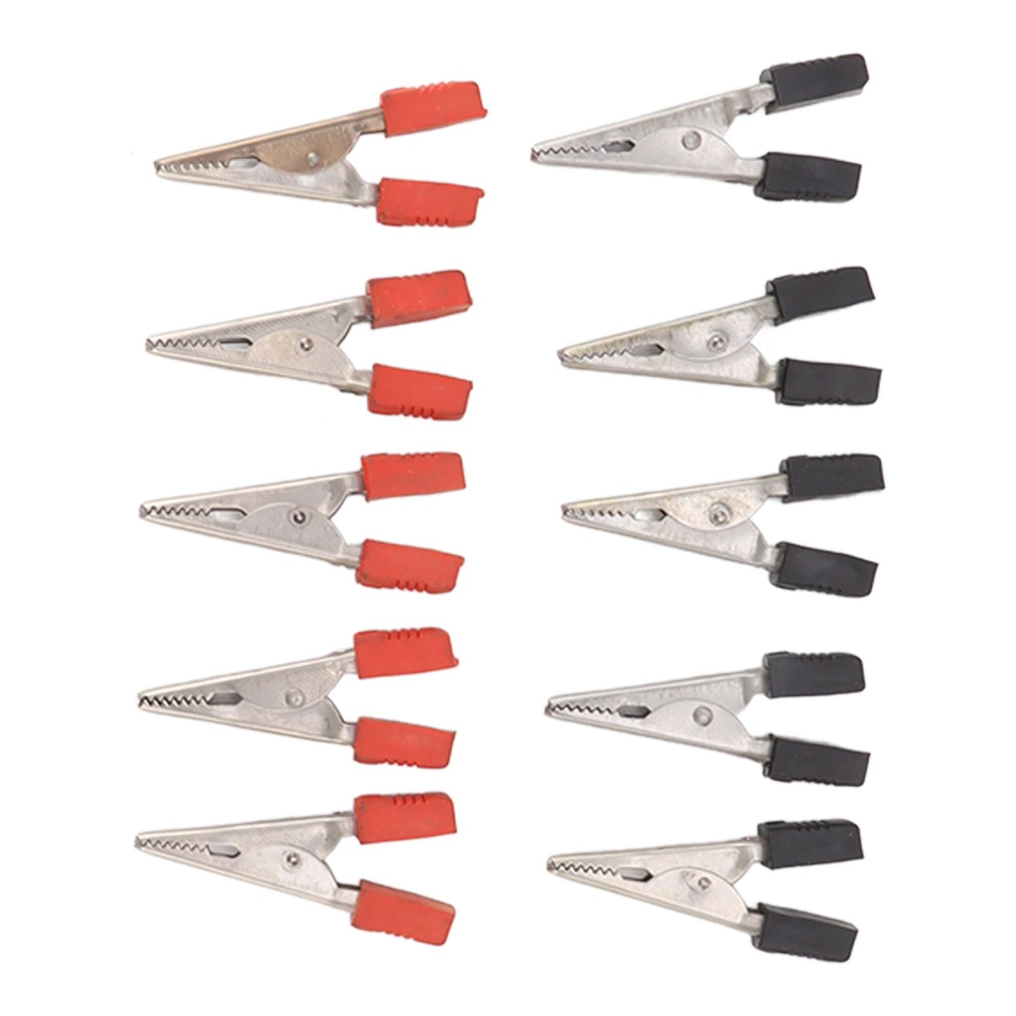 20 Pcs Crocodile Clip Red and Black 1cm Opening Electrical Test Clamp Stainless Steel Battery Cable Clips V1294-YM0521-3114230044211