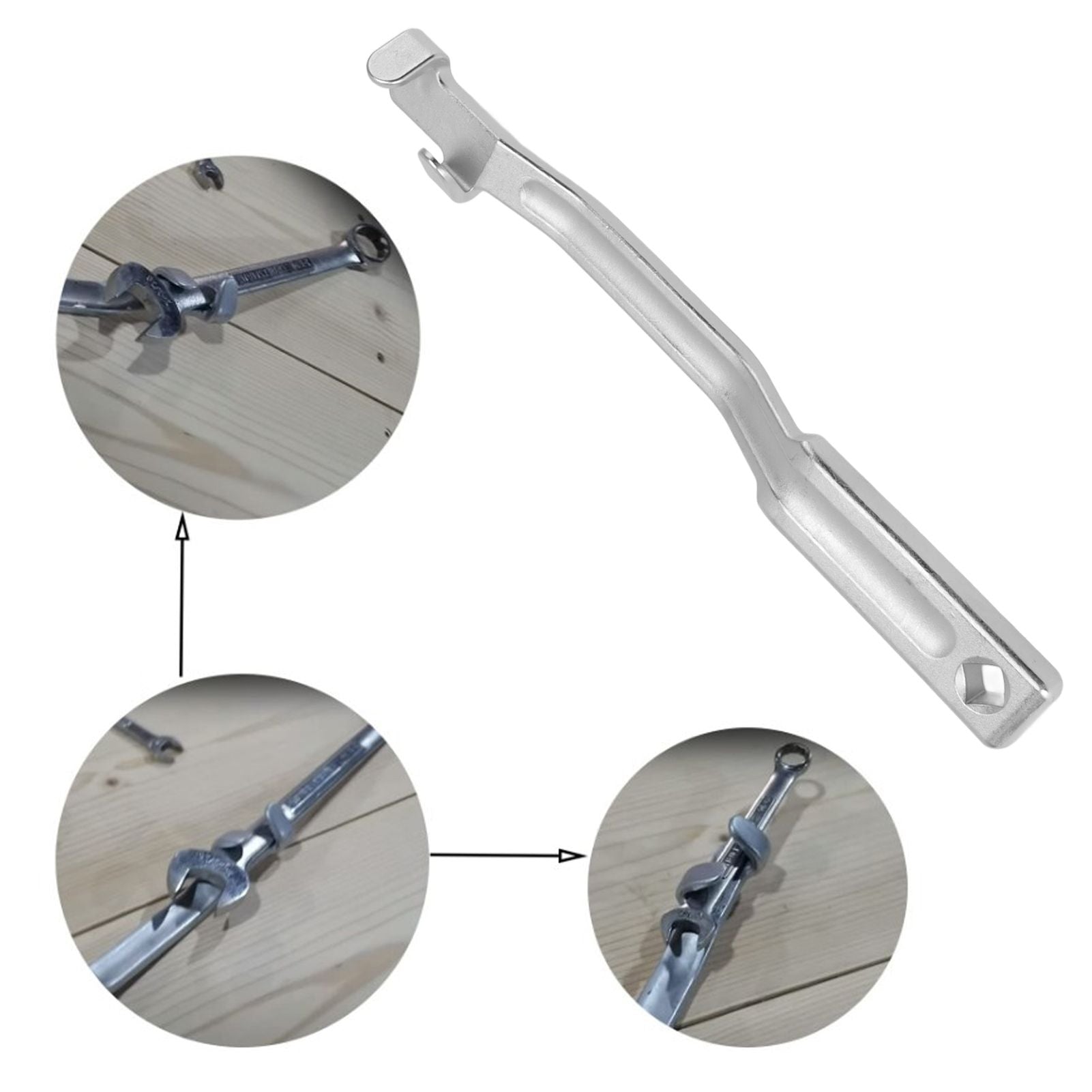 Universial Wrench Extender Bar Sturdy Structure Aluminium Alloy Wrench Extender Tool Bar V1294-YM0521-3114230046911