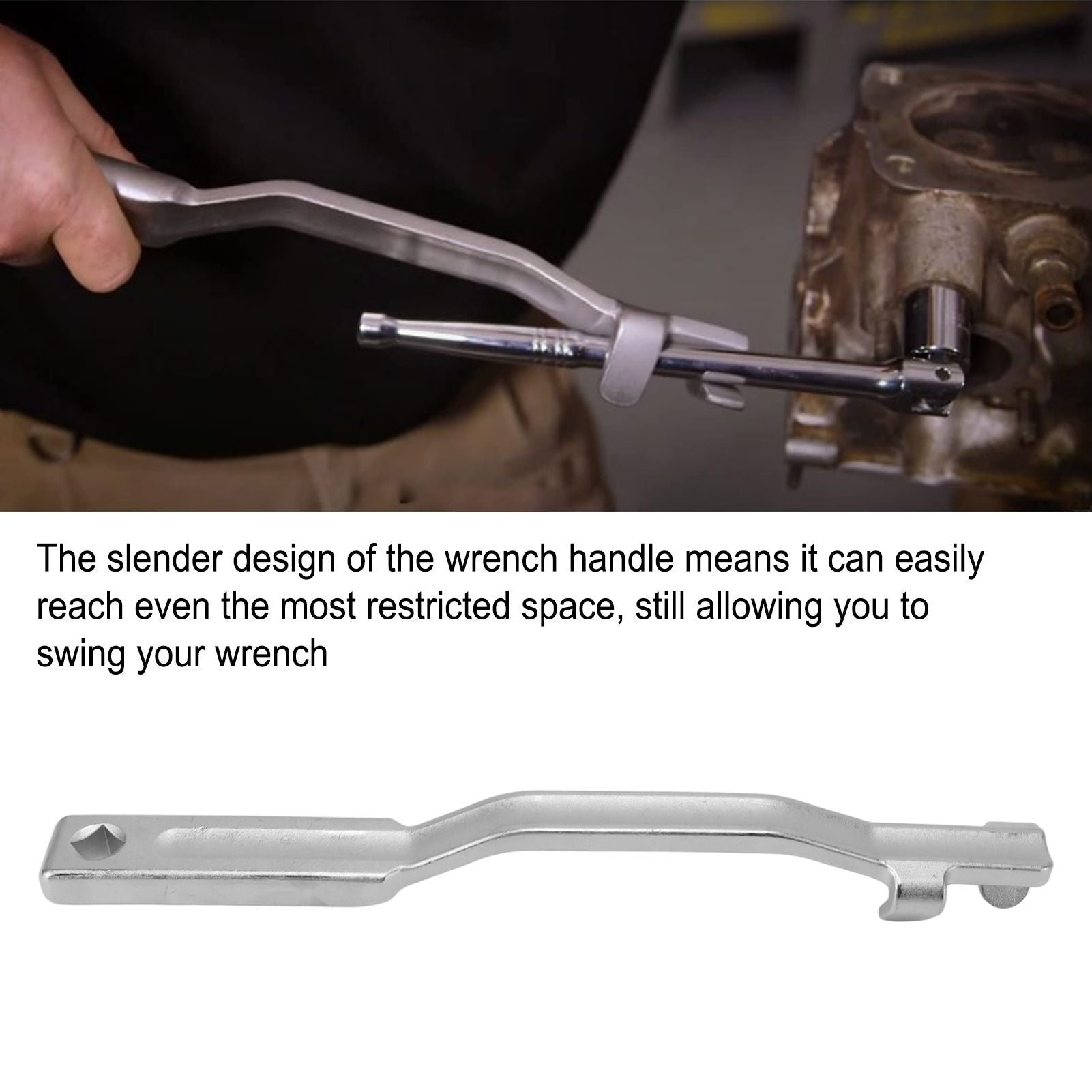 Universial Wrench Extender Bar Sturdy Structure Aluminium Alloy Wrench Extender Tool Bar V1294-YM0521-3114230046911
