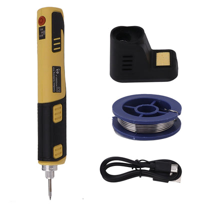 Portable Cordless Soldering Iron Kit Cordless Soldering Iron with Rechargeable Lithium Ion Battery Yellow V1294-YM0521-3114230047911