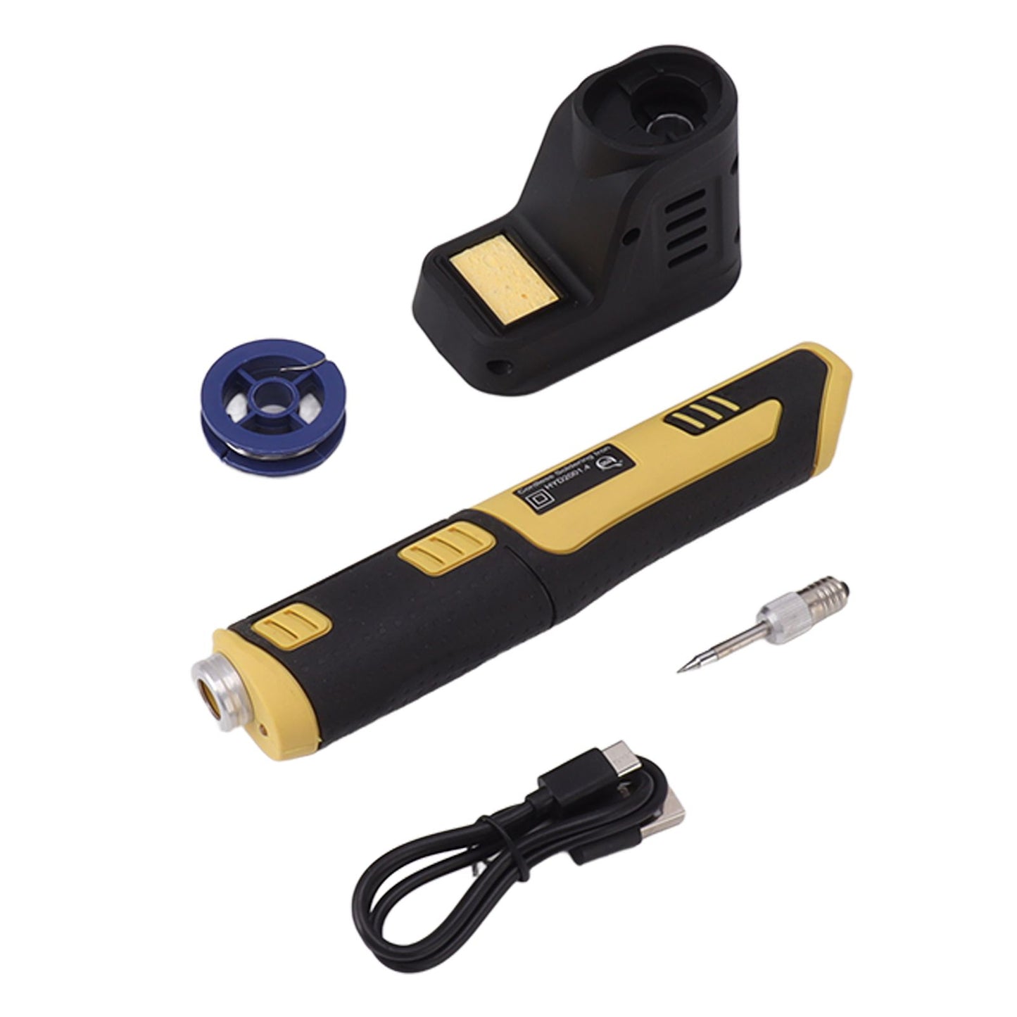 Portable Cordless Soldering Iron Kit Cordless Soldering Iron with Rechargeable Lithium Ion Battery Yellow V1294-YM0521-3114230047911