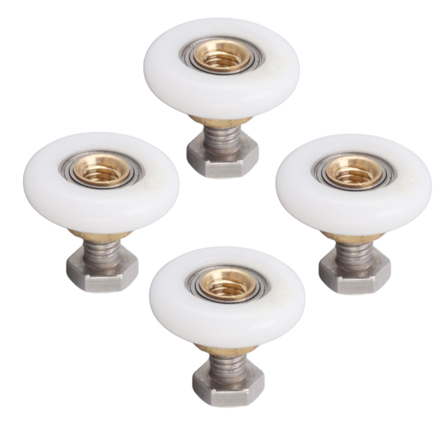 4 Set Shower Door Rollers Runners Wheels Bathroom Glass Door Rollers Runners Pulleys Wheels Replacement Part V1294-YM0521-3114230049312