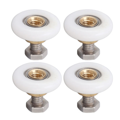 4 Set Shower Door Rollers Runners Wheels Bathroom Glass Door Rollers Runners Pulleys Wheels Replacement Part V1294-YM0521-3114230049312