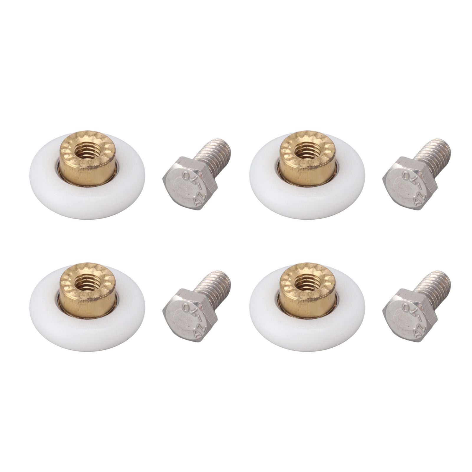 4 Set Shower Door Rollers Runners Wheels Bathroom Glass Door Rollers Runners Pulleys Wheels Replacement Part V1294-YM0521-3114230049312