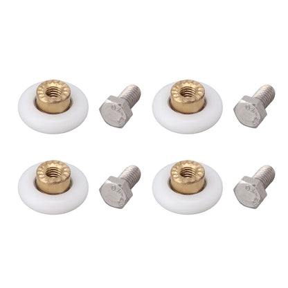 4 Set Shower Door Rollers Runners Wheels Bathroom Glass Door Rollers Runners Pulleys Wheels Replacement Part V1294-YM0521-3114230049312