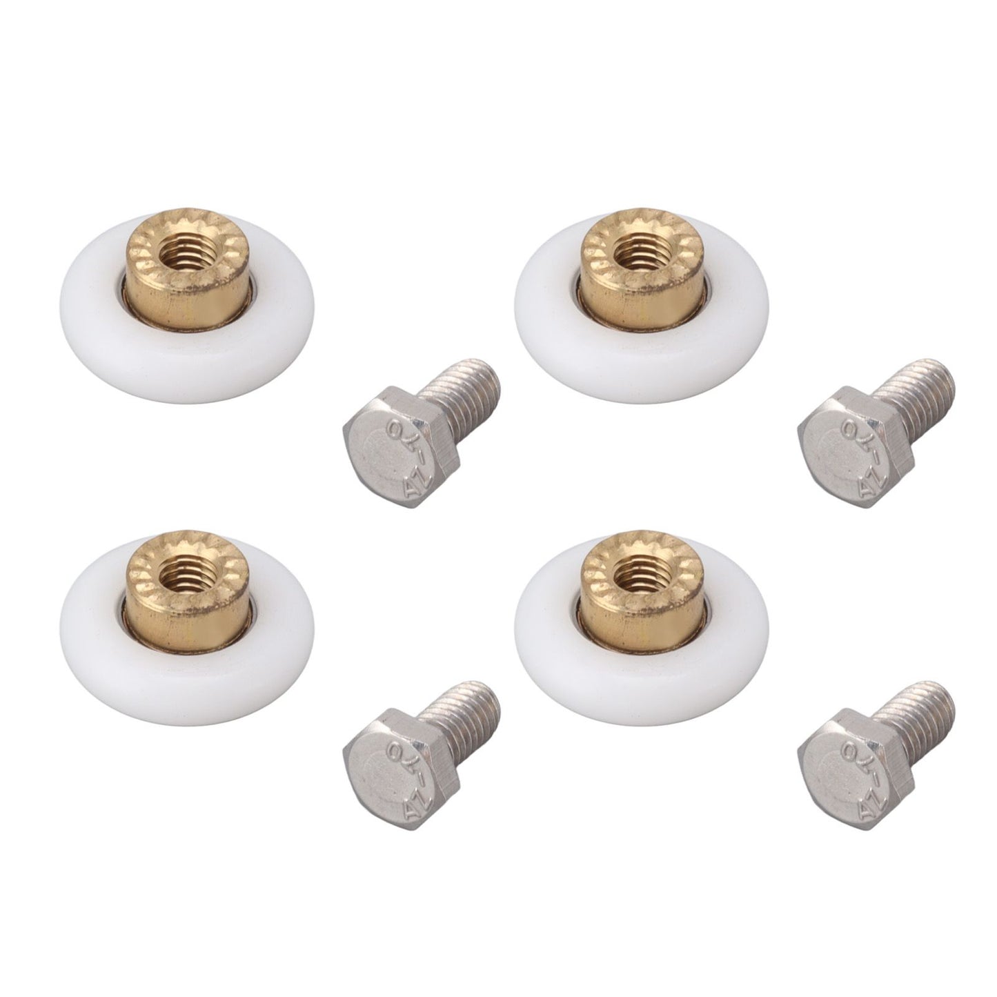 4 Set Shower Door Rollers Runners Wheels Bathroom Glass Door Rollers Runners Pulleys Wheels Replacement Part V1294-YM0521-3114230049312