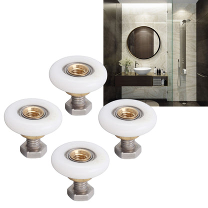 4 Set Shower Door Rollers Runners Wheels Bathroom Glass Door Rollers Runners Pulleys Wheels Replacement Part V1294-YM0521-3114230049312