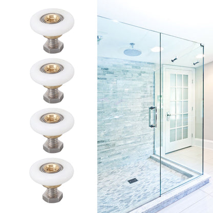 4 Set Shower Door Rollers Runners Wheels Bathroom Glass Door Rollers Runners Pulleys Wheels Replacement Part V1294-YM0521-3114230049312