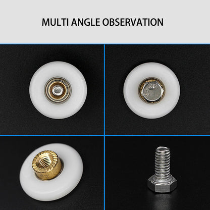 4 Set Shower Door Rollers Runners Wheels Bathroom Glass Door Rollers Runners Pulleys Wheels Replacement Part V1294-YM0521-3114230049312