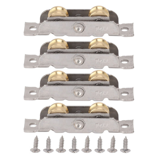 4PCS Sliding Patio Door Roller Assembly Stainless Steel Copper Ball Bearing Wheel Roller Assembly for Glass V1294-YM0521-3114230050212