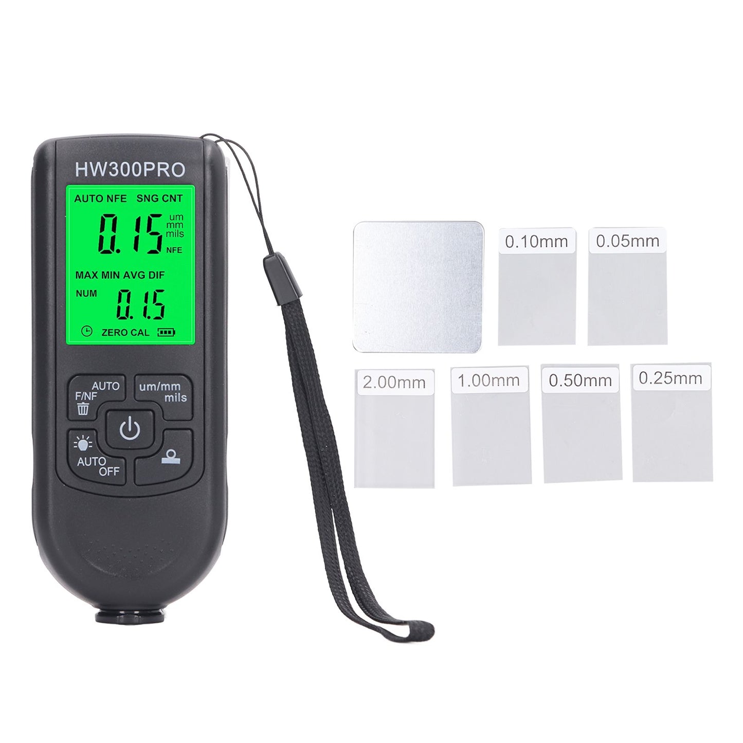 Coating Thickness Gauge High Accuracy Paint Depth Gauge Meter Antislip Thickness Meter Gauge Black V1294-YM0521-3114230051212