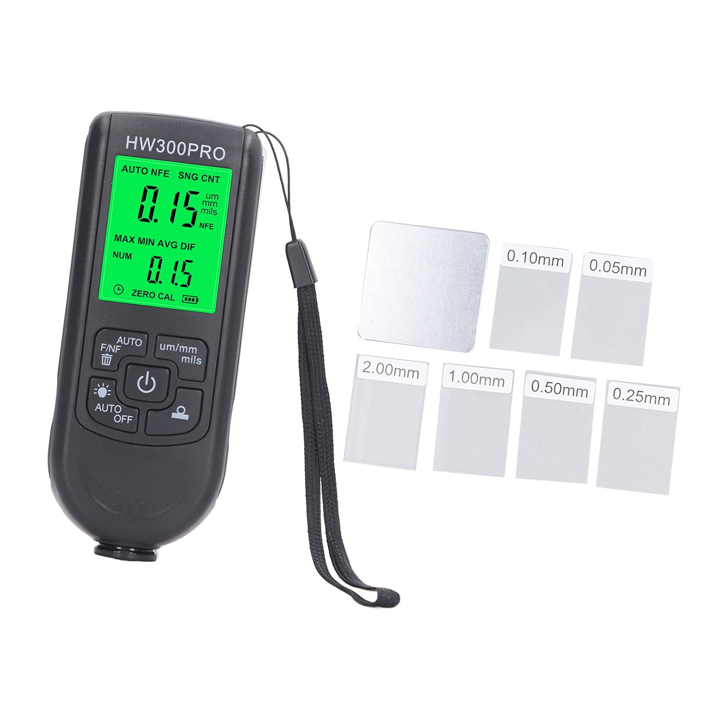 Coating Thickness Gauge High Accuracy Paint Depth Gauge Meter Antislip Thickness Meter Gauge Black V1294-YM0521-3114230051212