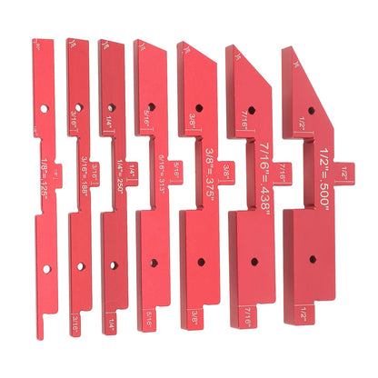 Router Table Setup Bars 7pcs Aluminum Setup Blocks Height Gauge Set for Router Table Saw Accessories Angle V1294-YM0521-3114230054511