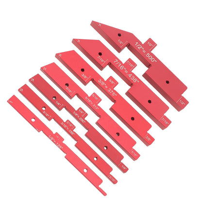 Router Table Setup Bars 7pcs Aluminum Setup Blocks Height Gauge Set for Router Table Saw Accessories Angle V1294-YM0521-3114230054511