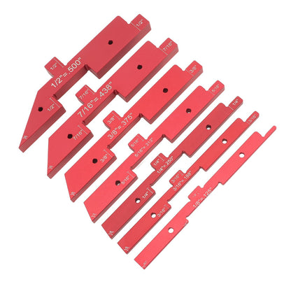 Router Table Setup Bars 7pcs Aluminum Setup Blocks Height Gauge Set for Router Table Saw Accessories Angle V1294-YM0521-3114230054511