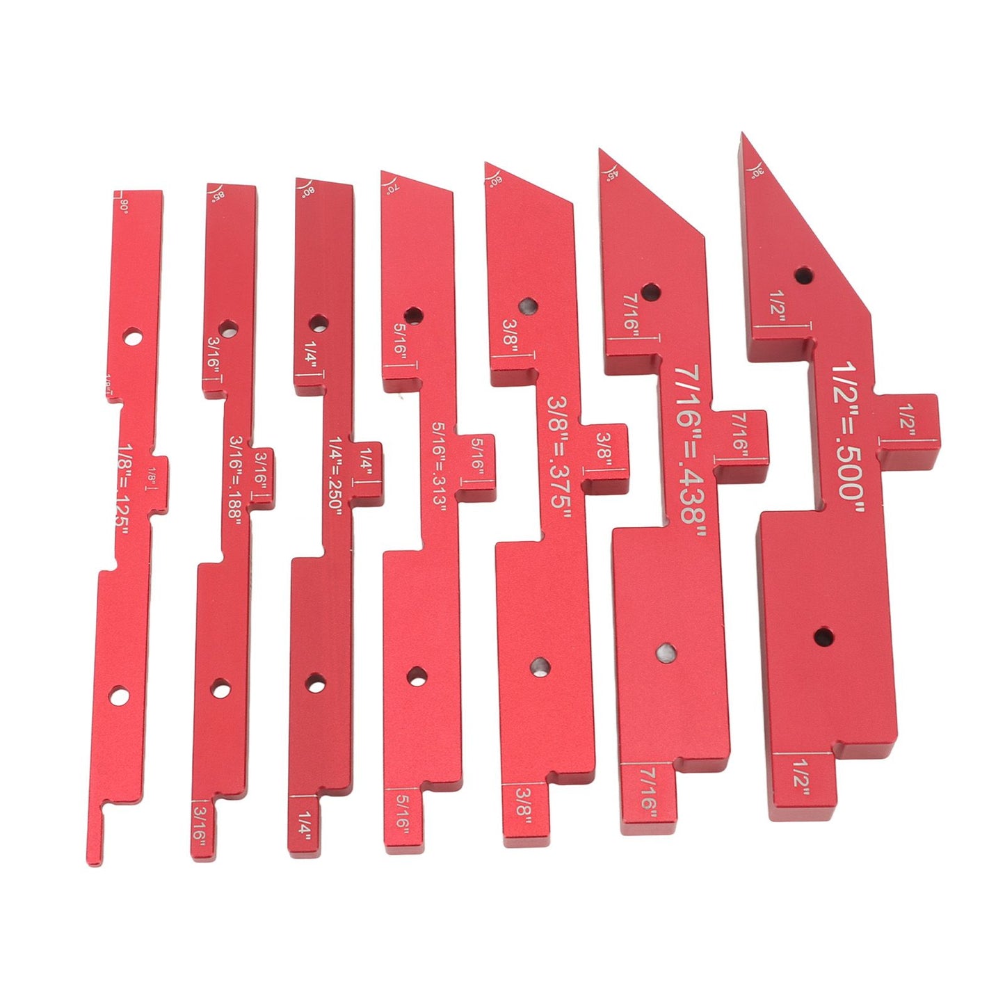 Router Table Setup Bars 7pcs Aluminum Setup Blocks Height Gauge Set for Router Table Saw Accessories Angle V1294-YM0521-3114230054511