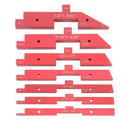 Router Table Setup Bars 7pcs Aluminum Setup Blocks Height Gauge Set for Router Table Saw Accessories Angle V1294-YM0521-3114230054511