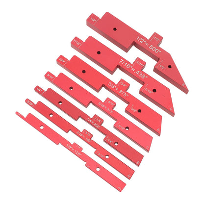 Router Table Setup Bars 7pcs Aluminum Setup Blocks Height Gauge Set for Router Table Saw Accessories Angle V1294-YM0521-3114230054511