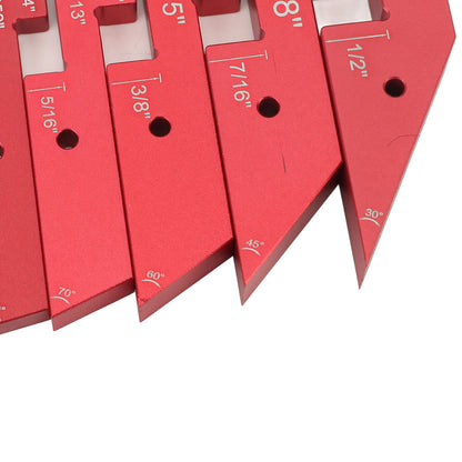 Router Table Setup Bars 7pcs Aluminum Setup Blocks Height Gauge Set for Router Table Saw Accessories Angle V1294-YM0521-3114230054511