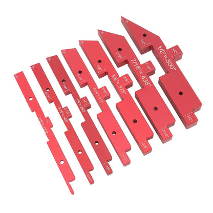 Router Table Setup Bars 7pcs Aluminum Setup Blocks Height Gauge Set for Router Table Saw Accessories Angle V1294-YM0521-3114230054511