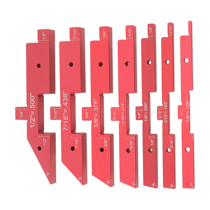Router Table Setup Bars 7pcs Aluminum Setup Blocks Height Gauge Set for Router Table Saw Accessories Angle V1294-YM0521-3114230054511