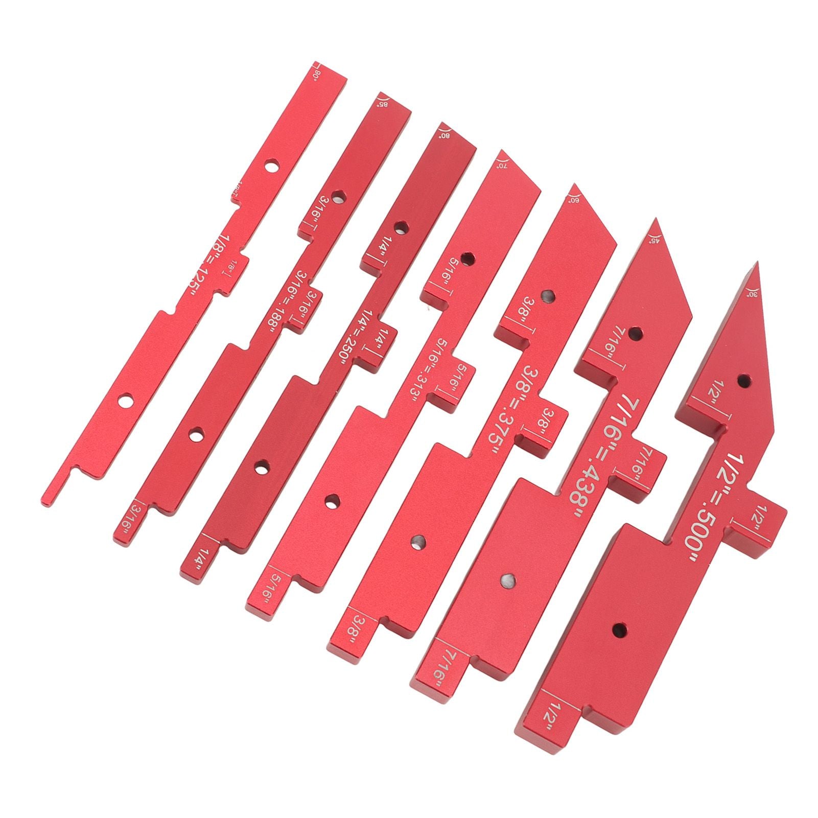 Router Table Setup Bars 7pcs Aluminum Setup Blocks Height Gauge Set for Router Table Saw Accessories Angle V1294-YM0521-3114230054511