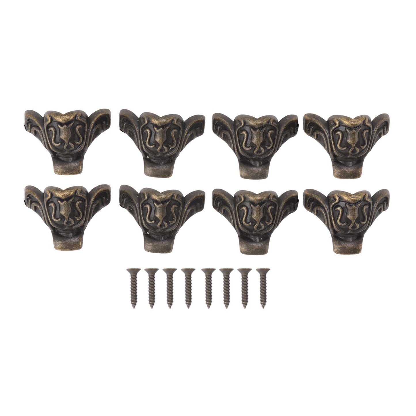 8pcs Jewelry Case Hardware Feet Bronze Zinc Alloy Decorative Legs Corner Protector Feet for Boxes Small V1294-YM0521-3114230055111