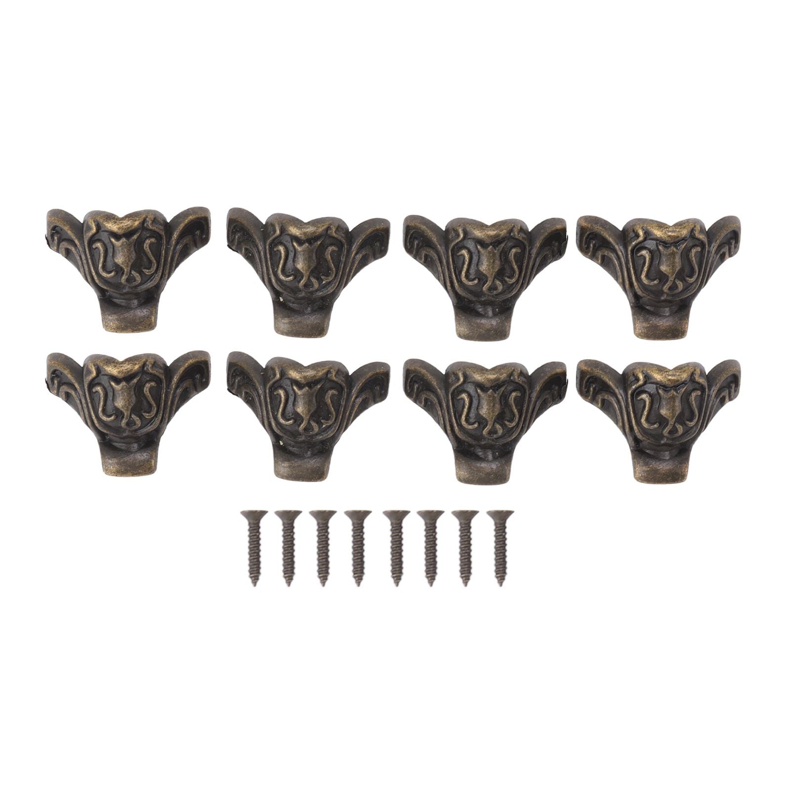 8pcs Jewelry Case Hardware Feet Bronze Zinc Alloy Decorative Legs Corner Protector Feet for Boxes Small V1294-YM0521-3114230055111