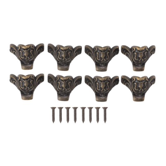 8pcs Jewelry Case Hardware Feet Bronze Zinc Alloy Decorative Legs Corner Protector Feet for Boxes Small V1294-YM0521-3114230055111