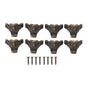 8pcs Jewelry Case Hardware Feet Bronze Zinc Alloy Decorative Legs Corner Protector Feet for Boxes Small V1294-YM0521-3114230055111