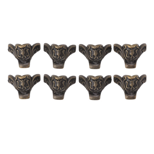 8pcs Jewelry Case Hardware Feet Bronze Zinc Alloy Decorative Legs Corner Protector Feet for Boxes Small V1294-YM0521-3114230055111