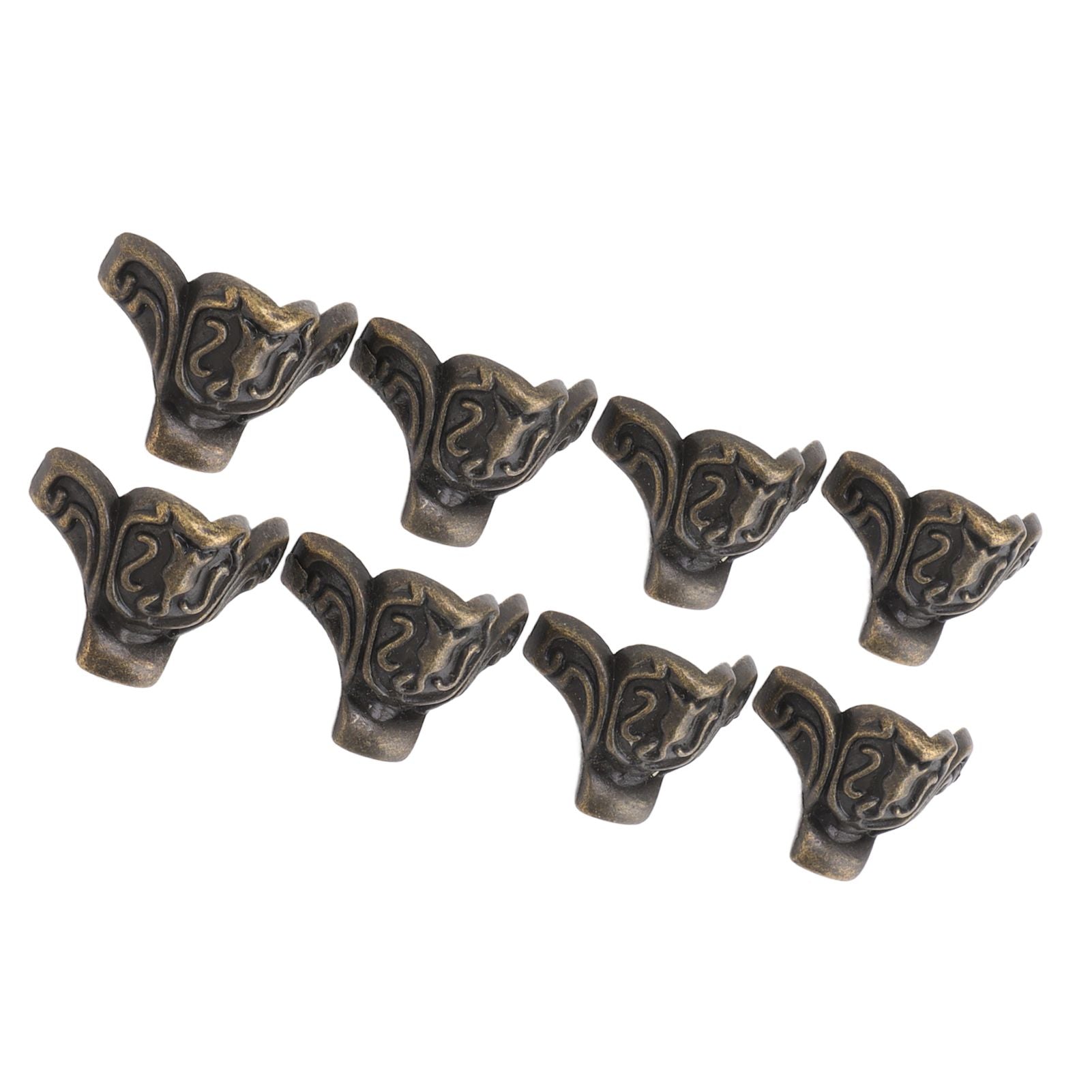 8pcs Jewelry Case Hardware Feet Bronze Zinc Alloy Decorative Legs Corner Protector Feet for Boxes Small V1294-YM0521-3114230055111