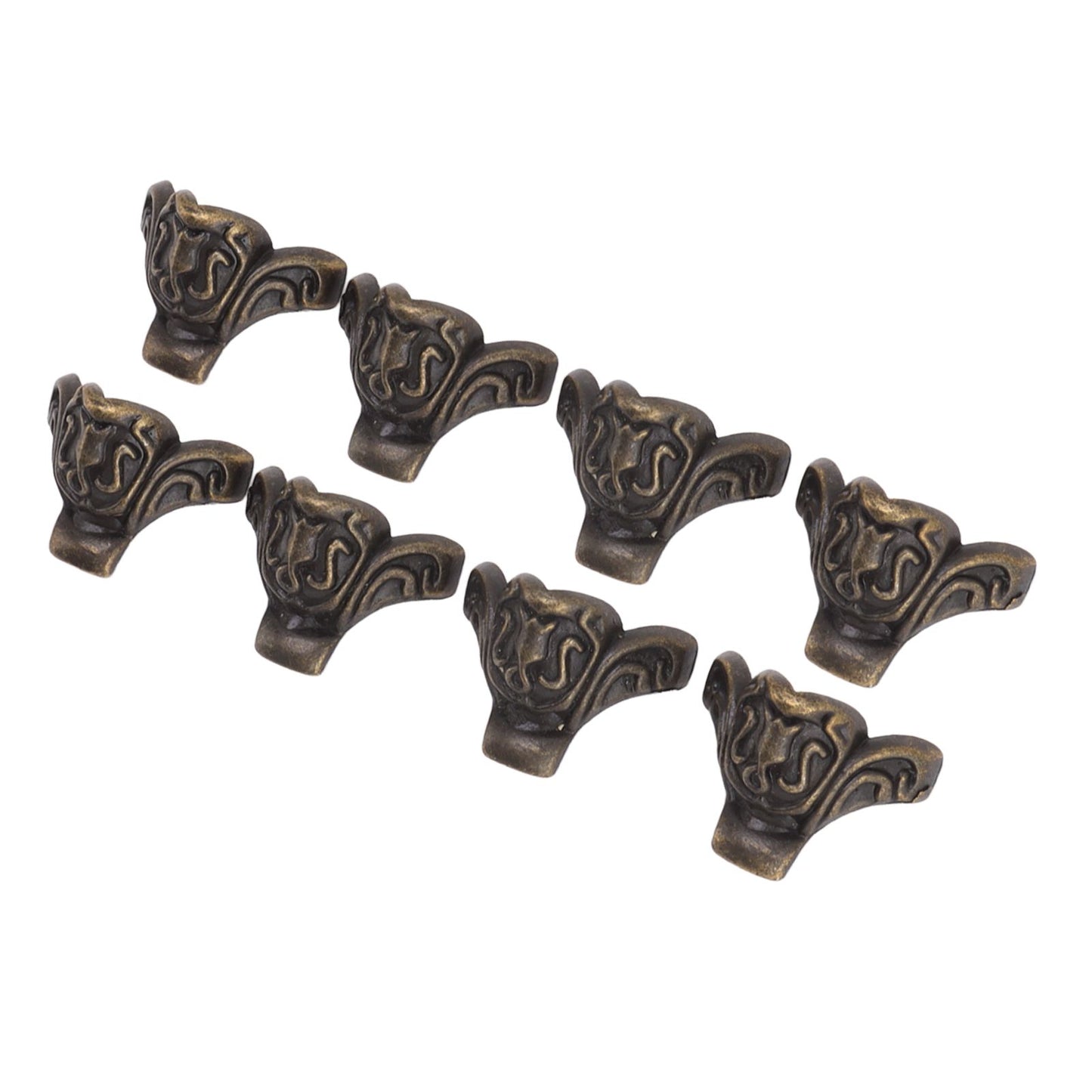 8pcs Jewelry Case Hardware Feet Bronze Zinc Alloy Decorative Legs Corner Protector Feet for Boxes Small V1294-YM0521-3114230055111